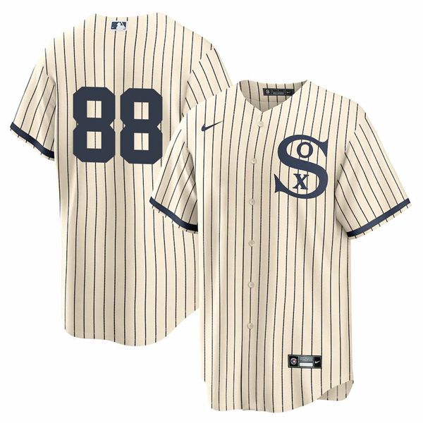 Men Chicago White Sox #88 No Name Cream stripe Dream version Game Nike 2021 MLB Jersey->chicago white sox->MLB Jersey